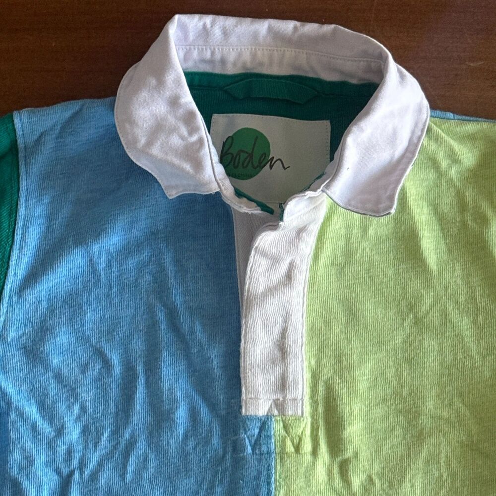 Mini Boden Colorblock Rugby Polo Boys' 7-8 - Picture 5 of 12